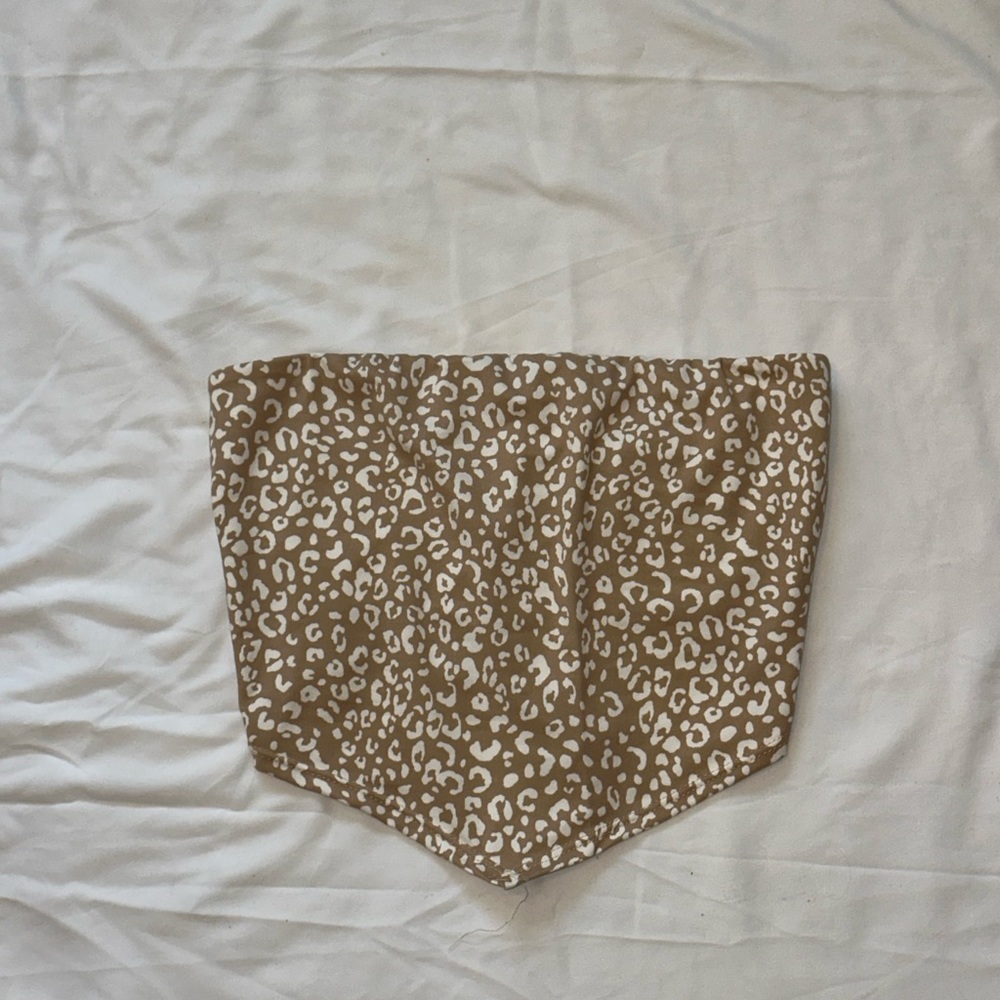 Strapless tie back crop top